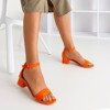 Oranžové dámské sandály s nízkým podpatkem Torita - Obuv 1