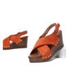 Oranžové sandály s vysokým podpatkem Vaia - Obuv 1