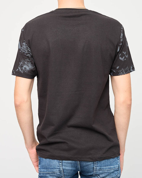 Pánske čierne tričko s nápisom ENJOY- Oblečenie