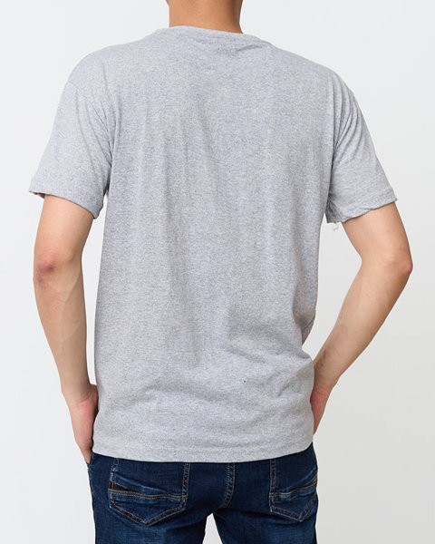 Pánske tričko šedej potlače - Oblečenie
