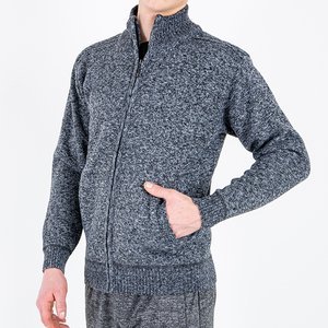 Pánsky čierny polstrovaný sveter - oblečenie