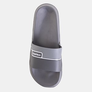 Papuče zo šedej gumy s opaskom pre mužov Maxon - Obuv