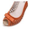 Pomarańczowe sandały na szpilce Teresa - Obuwie