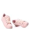 Różowe, sportowe buty z kokardą Brooke - Obuwie