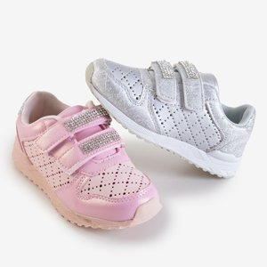 Ružová detská prelamovaná športová obuv s ozdobami Oksa - Obuv