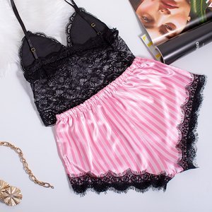 Ružová dvojdielna pyžamová súprava - oblečenie