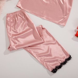 Ružové 2-dielne dámske pyžamo - Spodná bielizeň