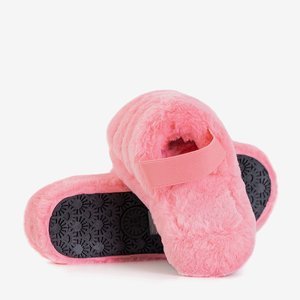 Ružové dámske kožušinové papuče Fornax - Topánky