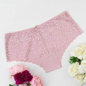Ružové dámske nohavičky s čipkou - Spodná bielizeň