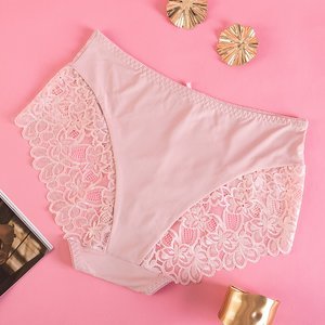 Ružové dámske nohavičky s čipkou - Spodné prádlo