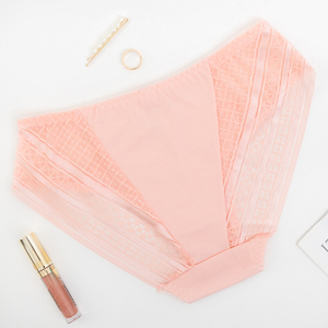 Ružové dámske nohavičky s čipkou - Spodné prádlo