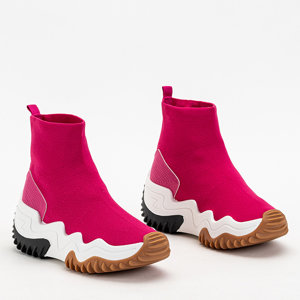 Ružové dámske vysoké tenisky na platforme Tenera - obuv