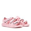 Ružové sandále Crista na suchý zips - Obuv