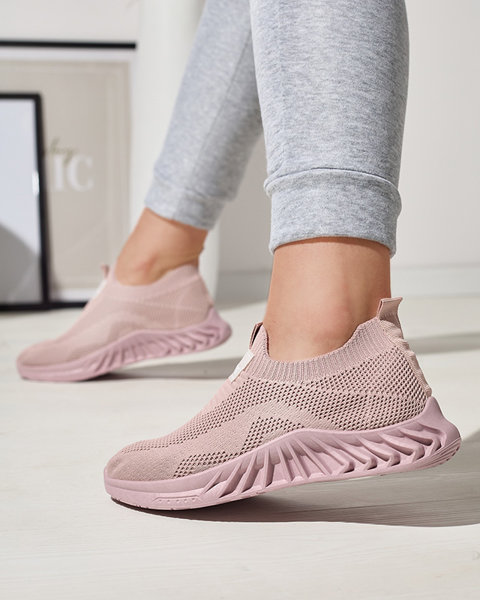 Ružové tkané športové topánky pre ženy Rozane- Obuv