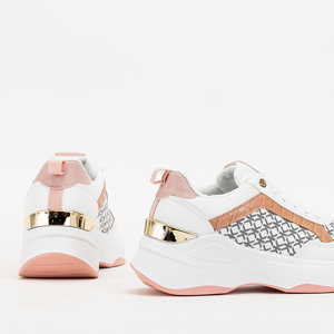 Ružovo-biele dámske športové topánky Weniso tenisky - Obuv