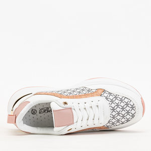 Ružovo-biele dámske športové topánky Weniso tenisky - Obuv