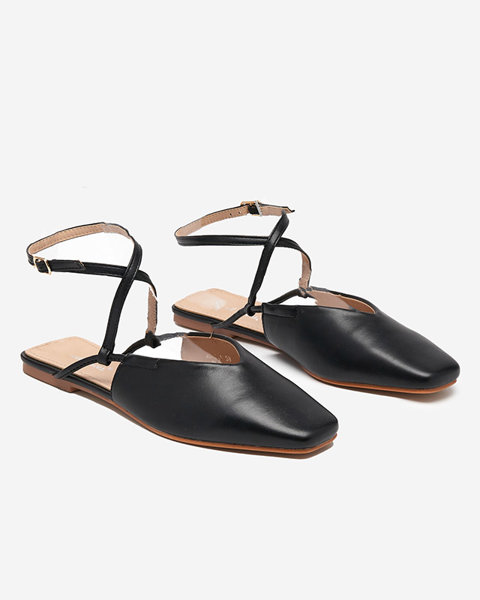Sandále a'la balerína v čiernej farbe Talio- Topánky