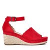 Sandály z červeného espadrillesového klína Letní čas - obuv 1