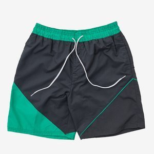 Šedé a zelené pánske športové kraťasy šortky - Oblečenie