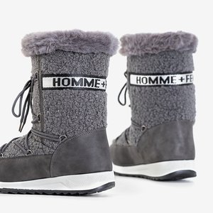 Šedé dámske zateplené snehové topánky Columbila - topánky
