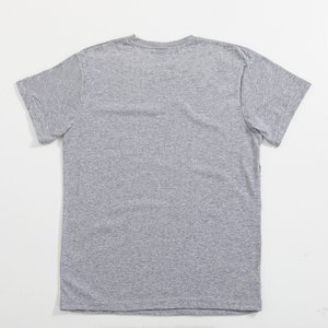 Šedé pánske bavlnené tričko s potlačou - Oblečenie