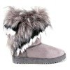 Snehové topánky na platforme sivej farby s kožušinou Hellasi - Obuv