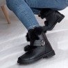 Snehové topánky z čiernej kožušiny Wisconsin - obuv