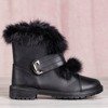 Snehové topánky z čiernej kožušiny Wisconsin - obuv