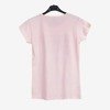 Světle růžové dámské tričko s potiskem - Halenky 1