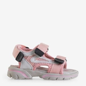 Svetloružové detské sandále so suchým zipsom Limmi - Topánky