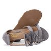 Szare sandały z frędzlami Bitssi - Obuwie
