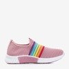 Tmavo ružové dámske športové šmykľavé topánky - na Sweet Rainbow - Obuv