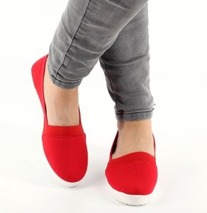 VÝPLET Červené topánky na klinovom podpätku Biella - Topánky