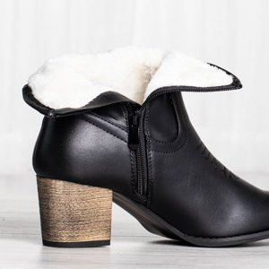 VÝPLET Čierne teplé kovbojské topánky Vincenza - Obuv