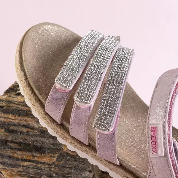 VÝPLET Ružové detské sandále so zirkónmi Ilumun - Obuv