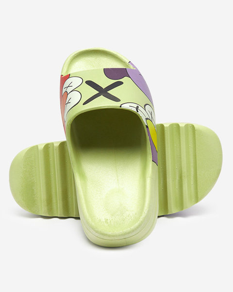 Zelené dámske papuče značky Elmino - Footwear