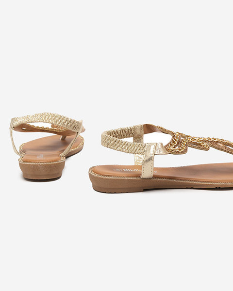 Zlaté dámske sandále s hadom Sijet - Topánky