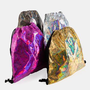 Zlatý holografický batoh taškového typu-Batohy