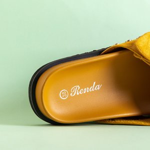 Žlté dámske papuče so sponou Ripi - Obuv