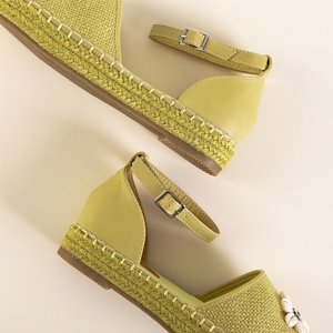 Žlté dámske sandále a'la espadrilky na platforme Maybel - Topánky