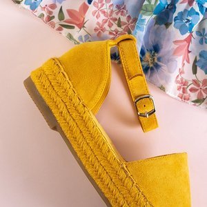 Žlté dámske sandále na platforme Sitra - Obuv