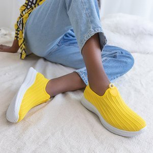 Žlté dámske slip on športové topánky Anasteisha - Obuv