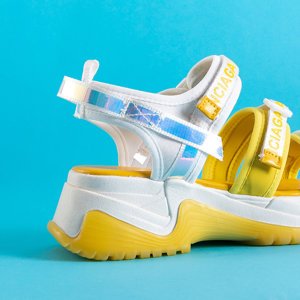 Žlté dámske športové sandále na platforme Ritusa - Obuv
