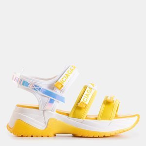 Žlté dámske športové sandále na platforme Ritusa - Obuv