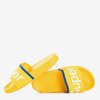 Žlté detské papuče s nápisom Super - Obuv