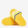 Žlté detské papuče s nápisom Super - Obuv