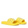 Žlté papuče so zirkónom Anastasiya - Obuv