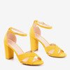 Žlté sandále Molanda na vysokom podpätku - Obuv